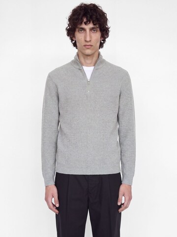 JACK & JONES Sweater 'Wesley' in Grey: front