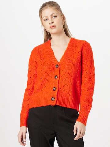VERO MODA Knit cardigan 'Vichy' in Orange: front