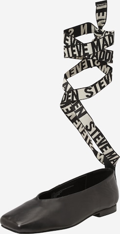 juoda STEVE MADDEN Balerinos su dirželiais 'Ezri': priekis