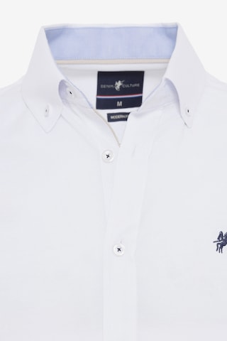 DENIM CULTURE Regular fit Button Up Shirt ' MYLES ' in White