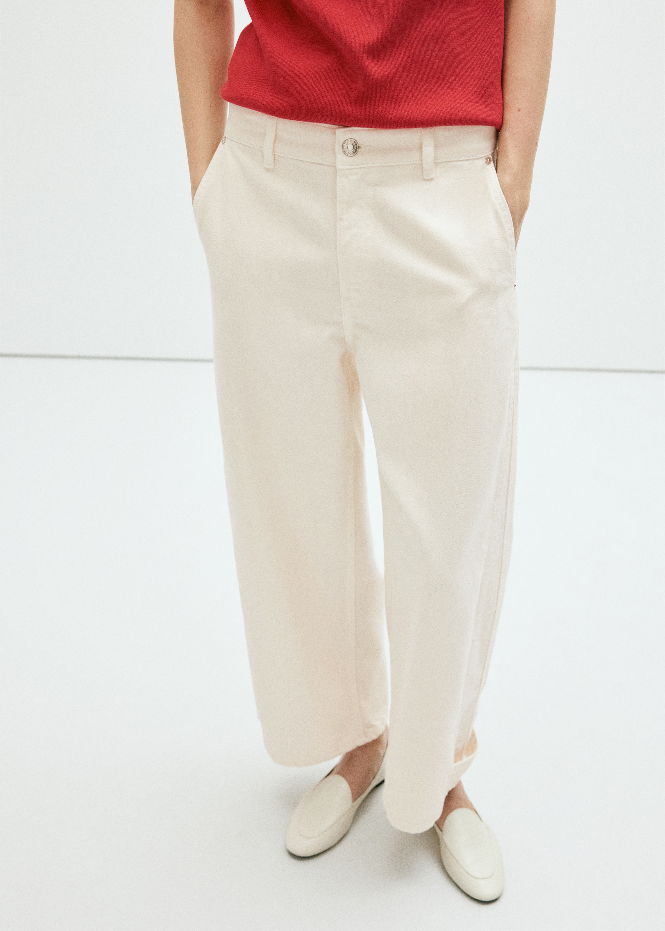 MANGO Regular Jeans 'CLOTILDE' in Beige