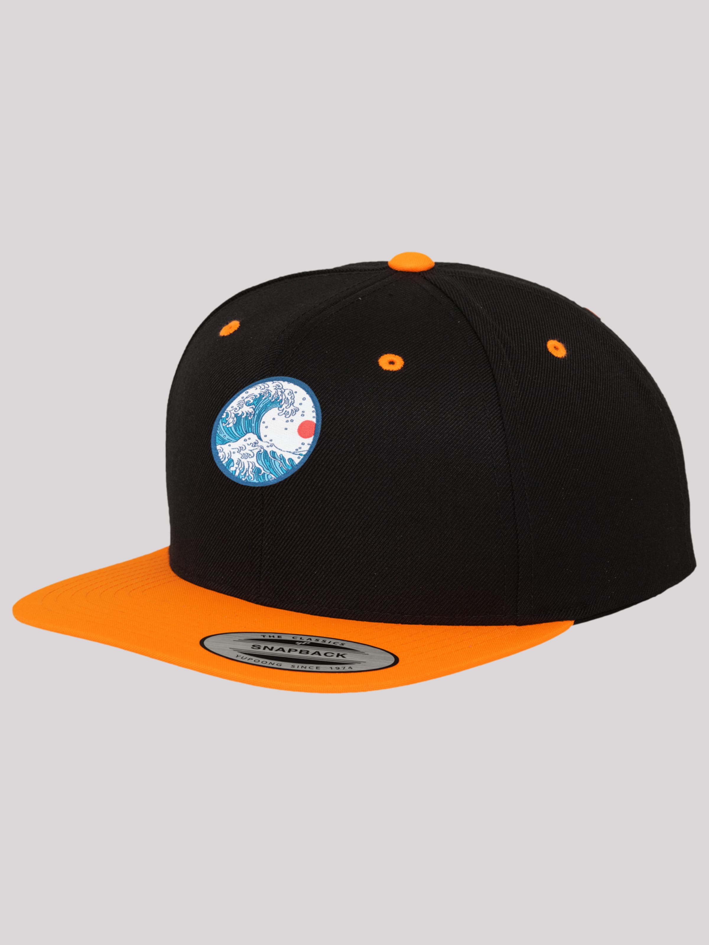 Black F4NT4STIC Cap Orange, \'Kanagawa\' in Neon YOU ABOUT |