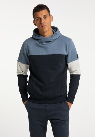 Sweat-shirt MO en bleu : devant