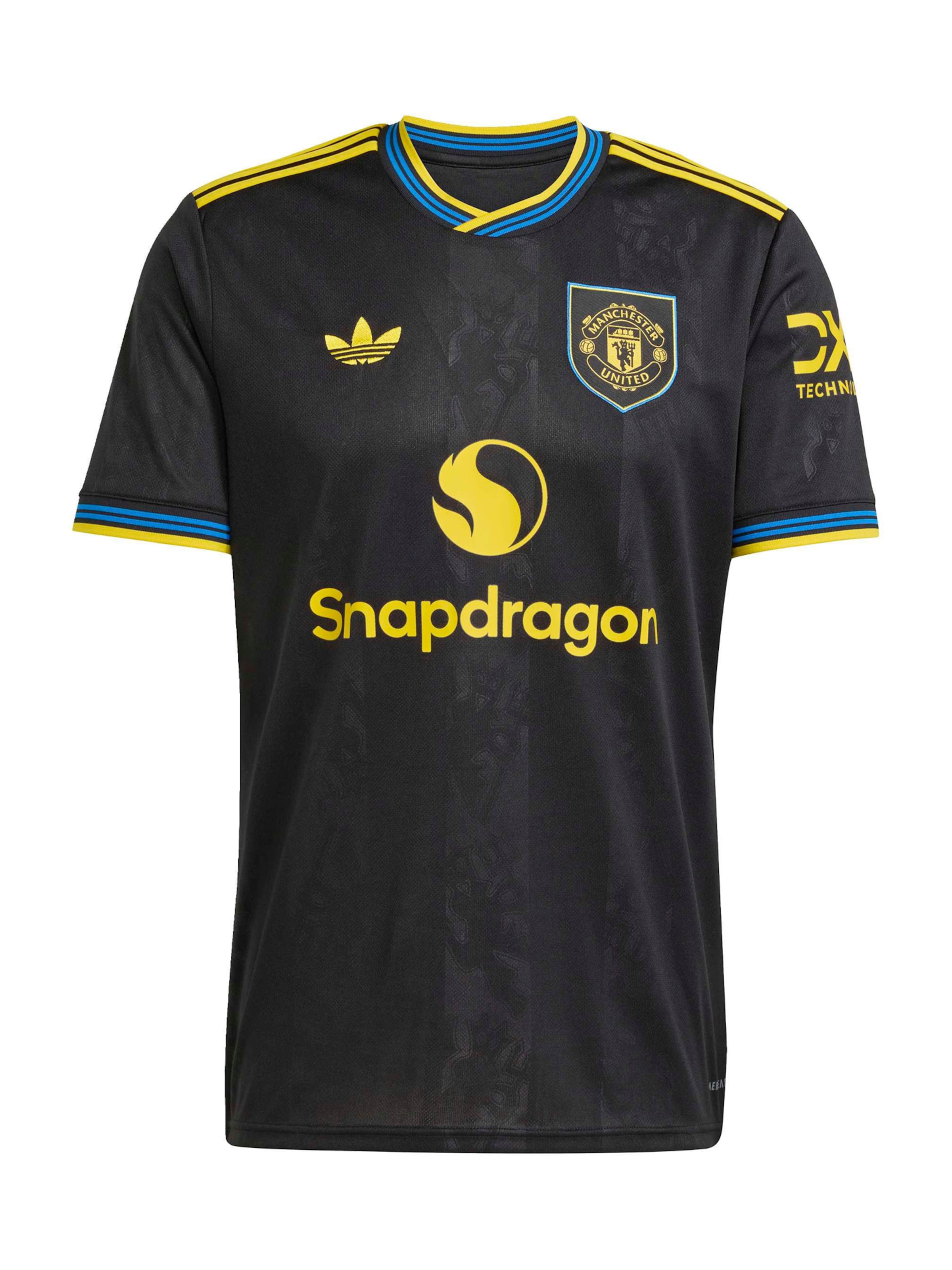 melns ADIDAS PERFORMANCE Sportiska stila krekls 'Manchester United 25/26': no priekšpuses