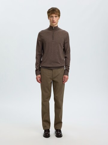 SELECTED Sweater 'SLHTRAY' in Brown