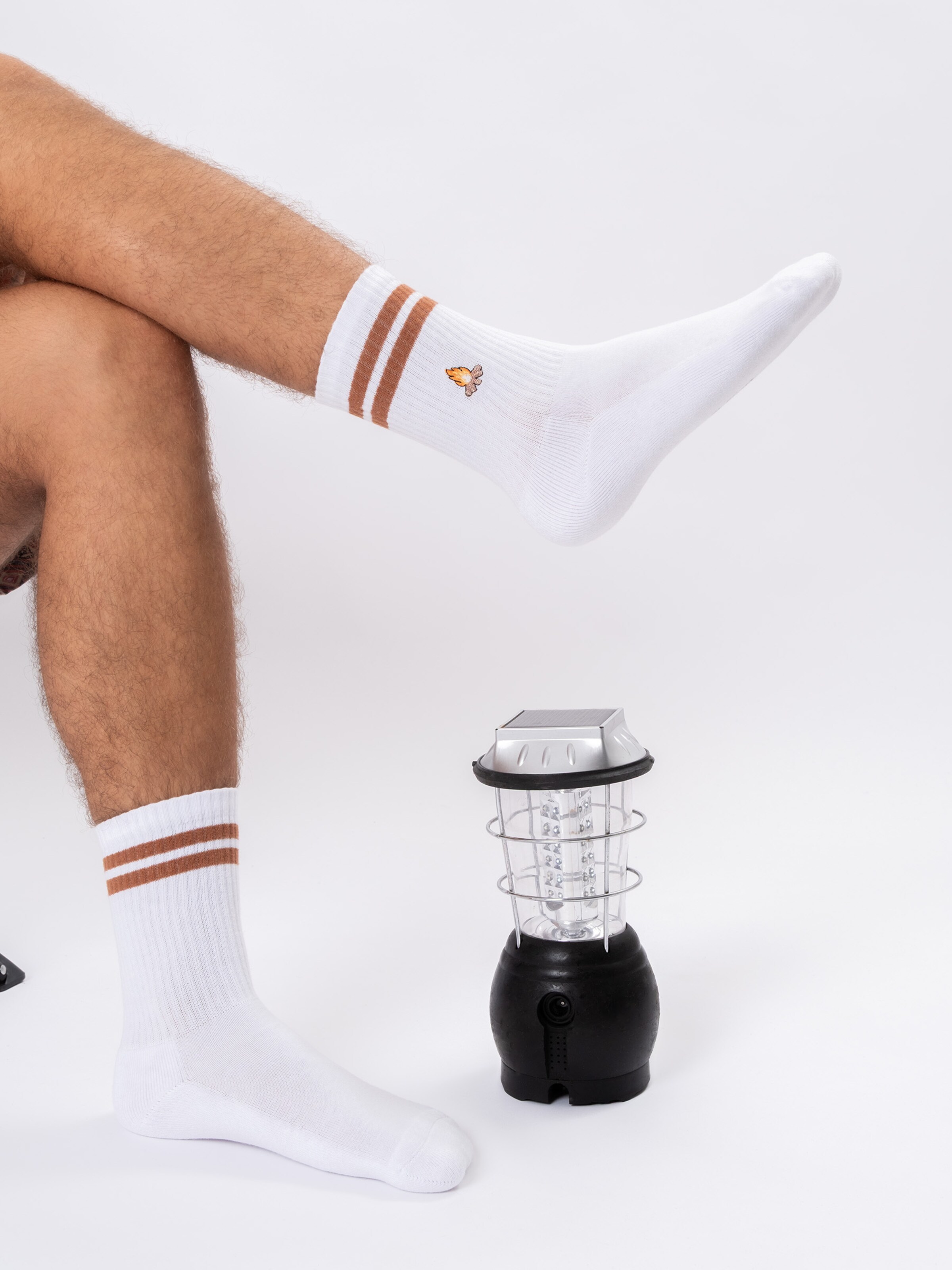 Occulto Socken 'Rio' in Weiß: Vorderseite