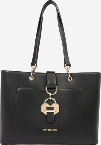 Love Moschino Shoulder Bag 'LOCKIE HEART' in Black