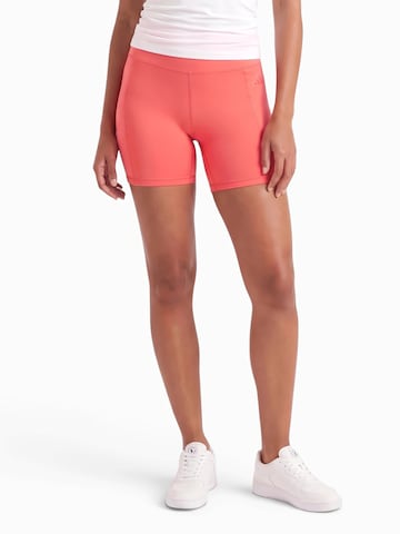 ADIDAS PERFORMANCE Skinny Workout Pants 'OPTIME POWER' in Red: front