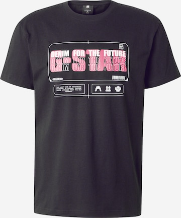 G-STAR Majica 'Flyer' | črna barva: sprednja stran