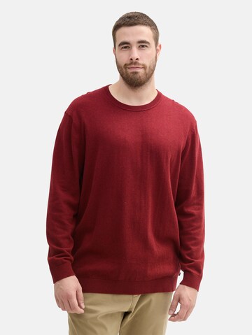 Pull-over TOM TAILOR Men + en rouge : devant