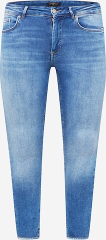 ONLY Carmakoma Skinny Jeans 'Willy' in Blauw: voorkant