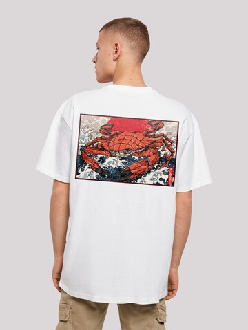 F4NT4STIC Shirt 'Crab Kanji Japan' in White