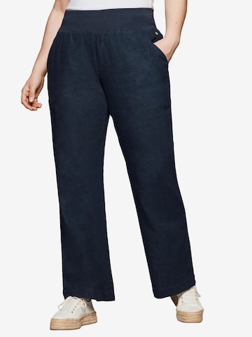 SHEEGO Flared Pants in Blue: front