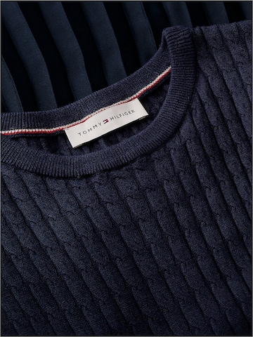 TOMMY HILFIGER Gebreide jurk in Blauw