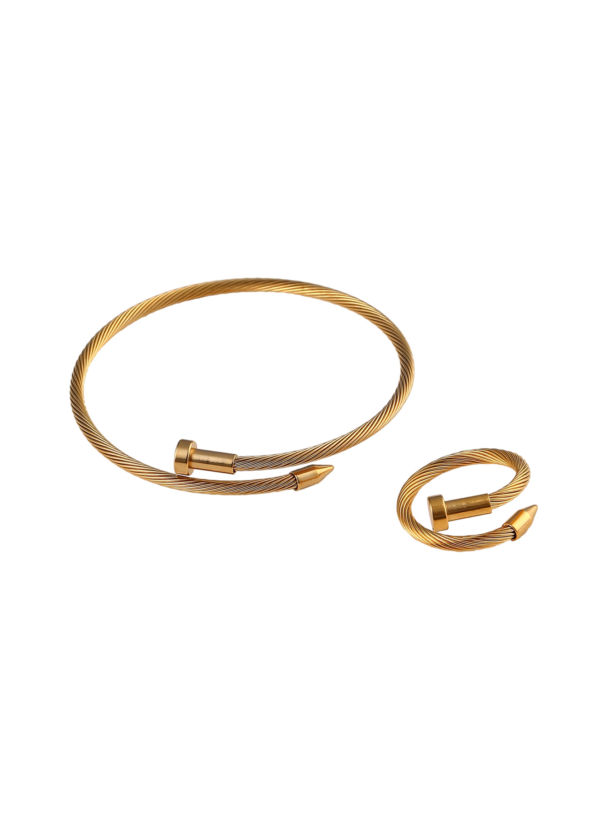 Braccialetto 'Sallie' di SOHI in oro: frontale