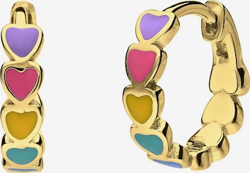 Lucardi Ohrringe 'Colourful' in Gold: Vorderseite
