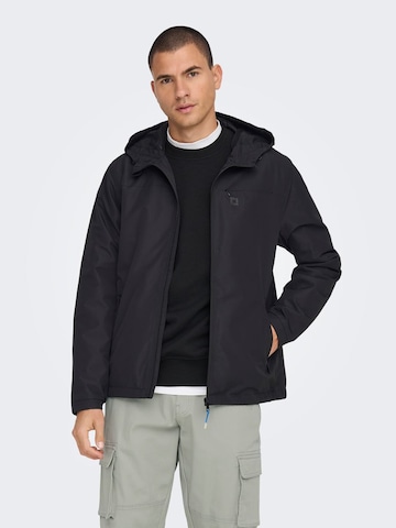 Only & Sons Between-Season Jacket in Black: front