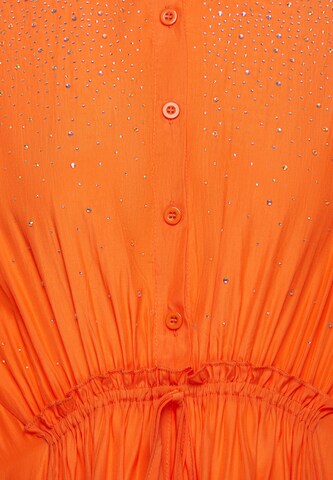 faina - Vestido camisero 'Glow' en naranja