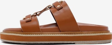 Mule Derimod en marron : devant