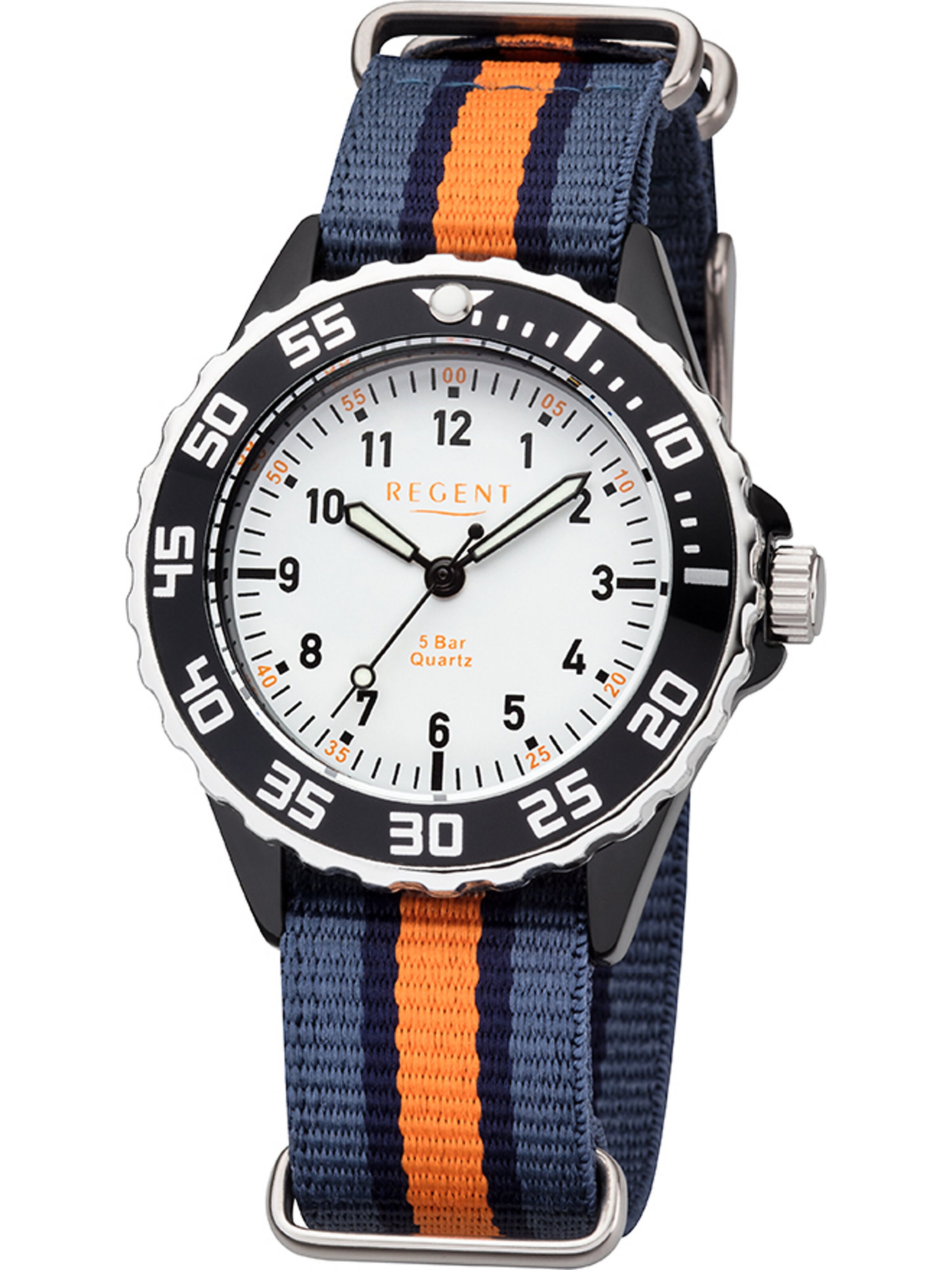 REGENT Uhr in Blau: Vorderseite