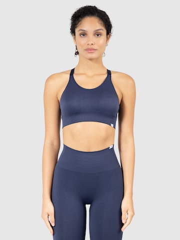 Smilodox Bralette Sports Bra 'Amber' in Blue: front