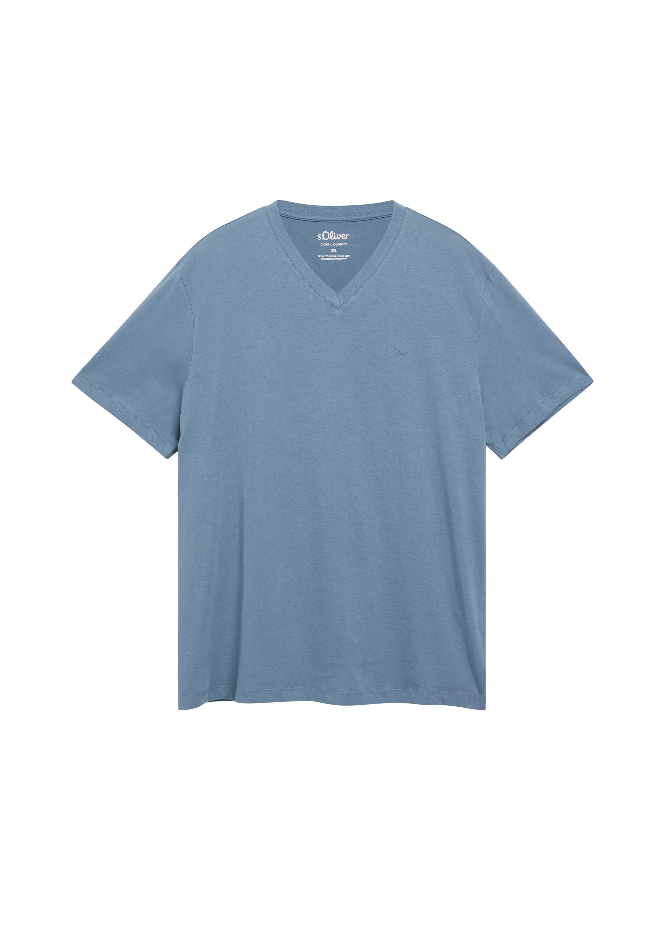 s.Oliver Men Big Sizes Shirt in Blue: front