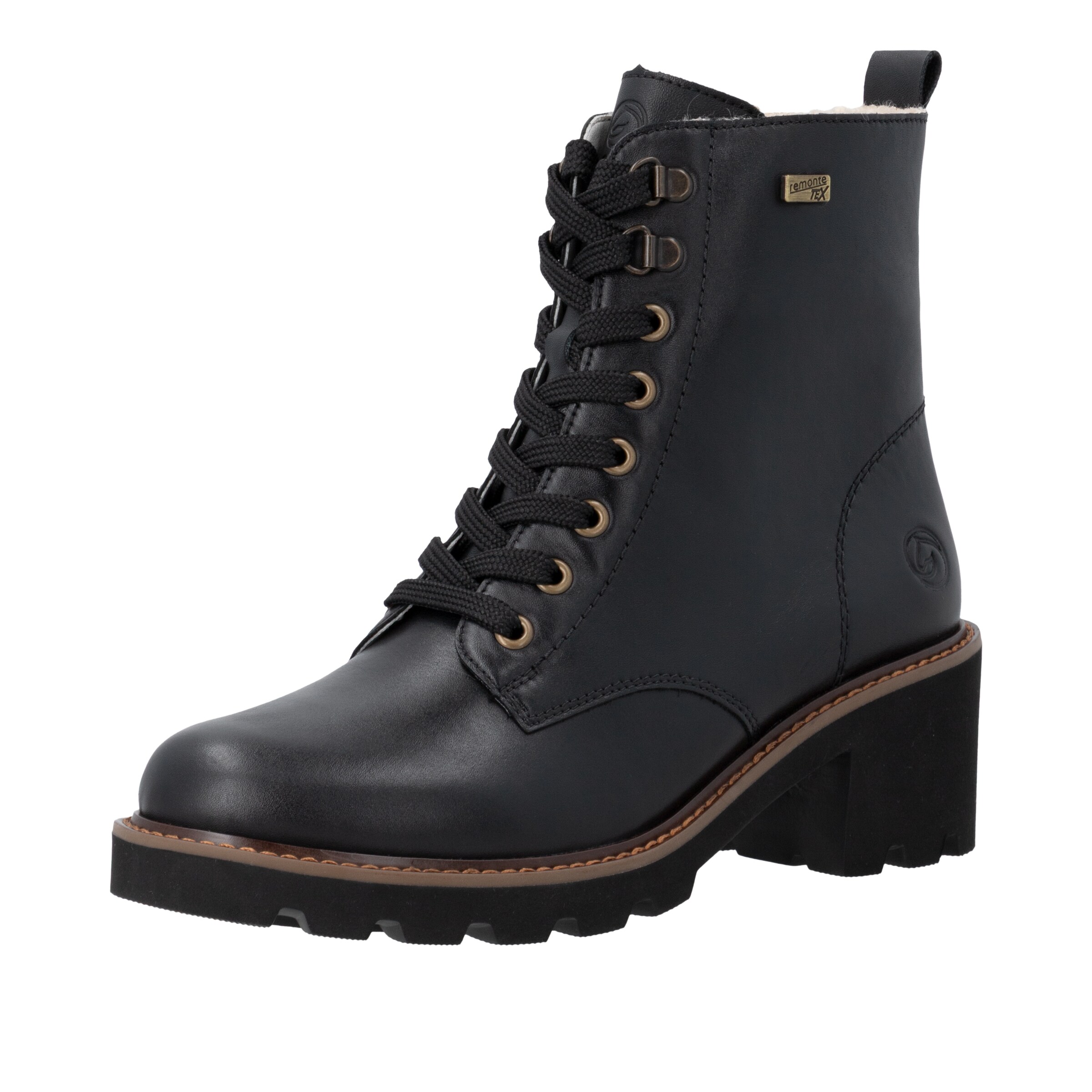 Bottines à lacets REMONTE en noir : devant