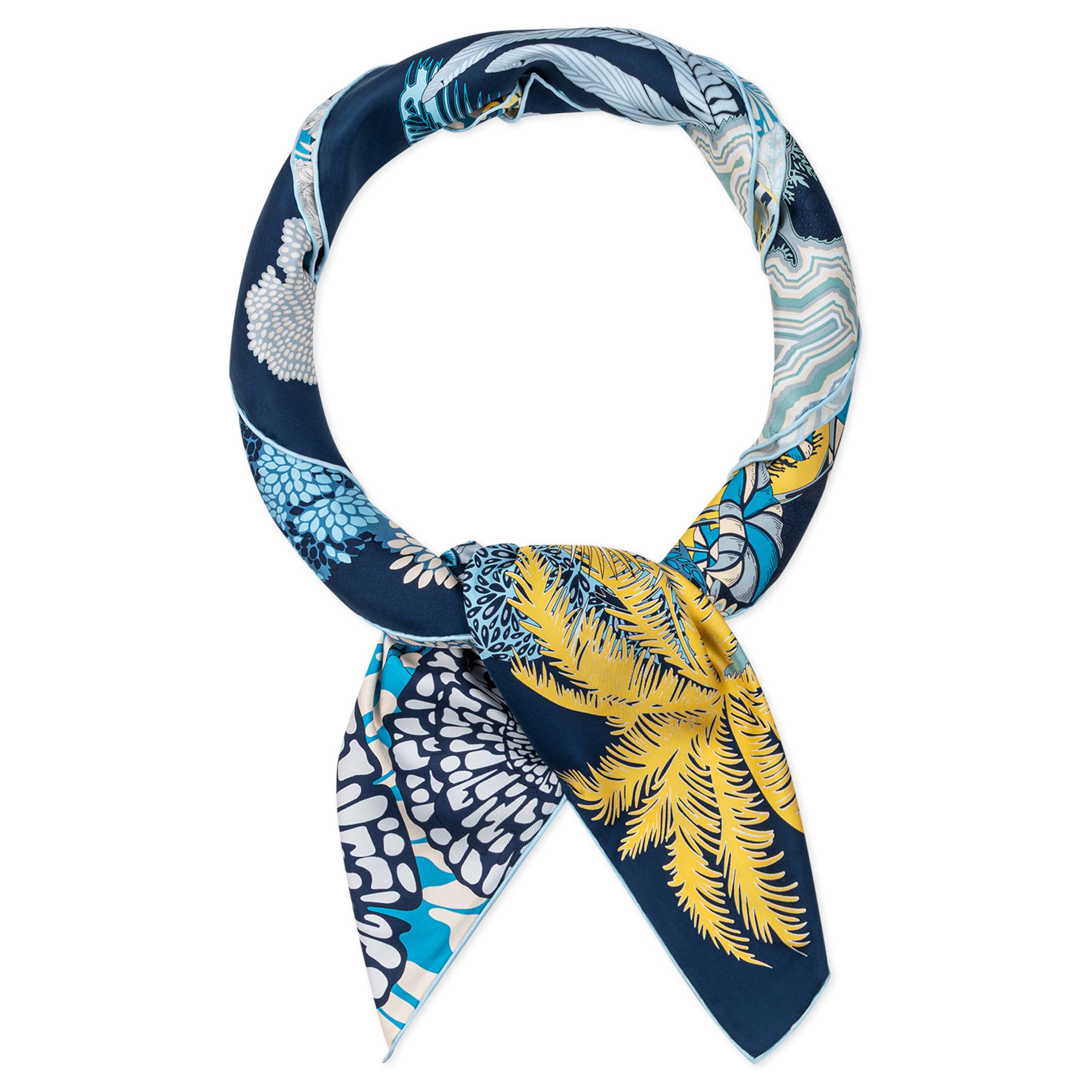 Foulard 'LEOPARD CAMOUFLAGE' di Roeckl in blu