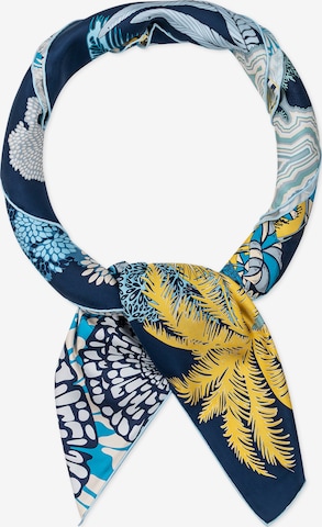 Foulard 'LEOPARD CAMOUFLAGE' di Roeckl in blu: frontale
