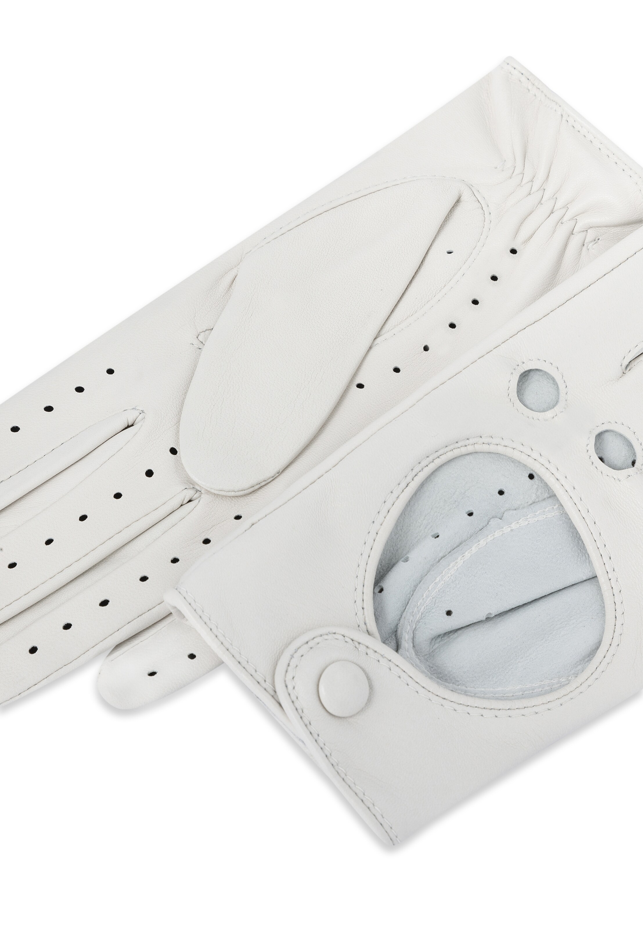 Mezzoguanti 'ROM AUTOFAHRER' di Roeckl in bianco