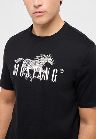 MUSTANG T-Shirt 'Style Austin' in Schwarz