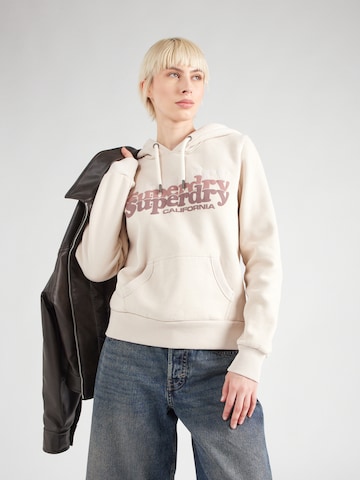 Superdry Majica | bež barva: sprednja stran