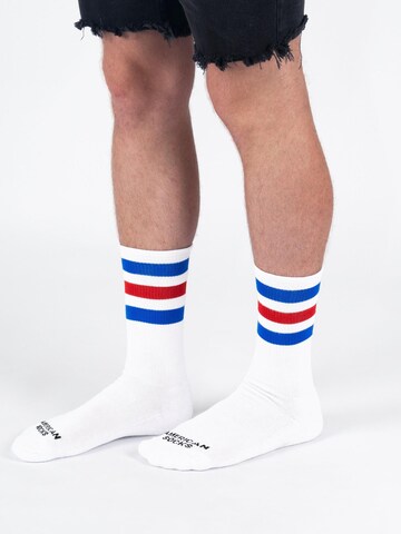 American Socks Socks 'American Pride II - Mid High' in White