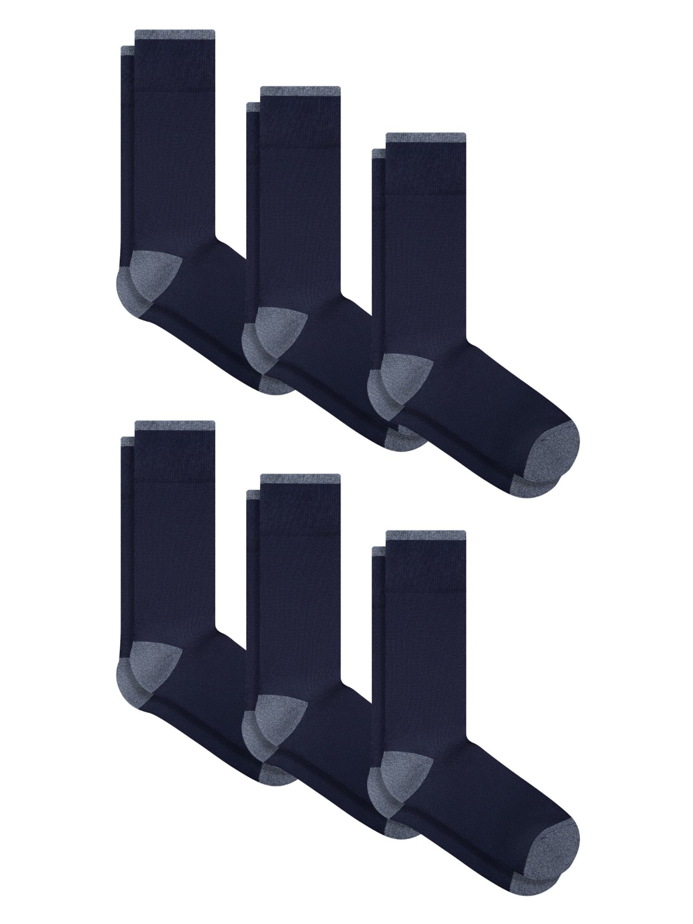 Albero Natur Socks 'Kuschelige Frotteesocken aus Bio-Baumwolle – 6er-Pack' in Blue: front