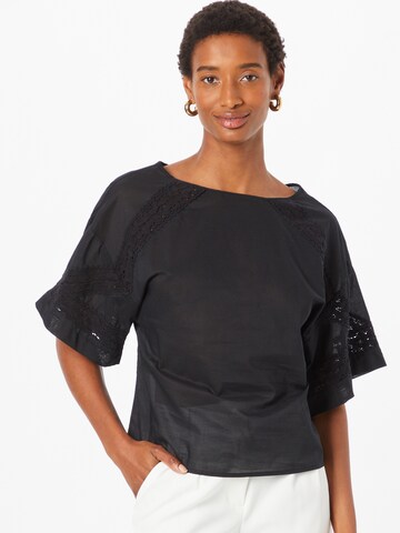 Sisley Blouse in Zwart: voorkant