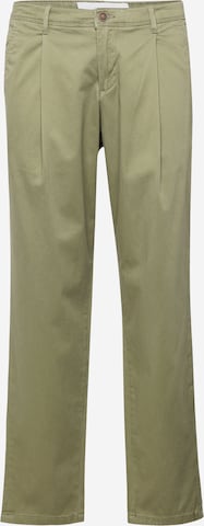 JACK & JONES Regular Pleat-Front Pants 'BILL BOWIE' in Green: front