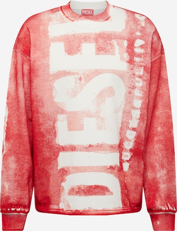 DIESEL Sweatshirt 'S-BUNT-BISC' i rød: forside