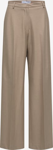 SELECTED FEMME Pleated Pants 'Eliana' in Brown: front
