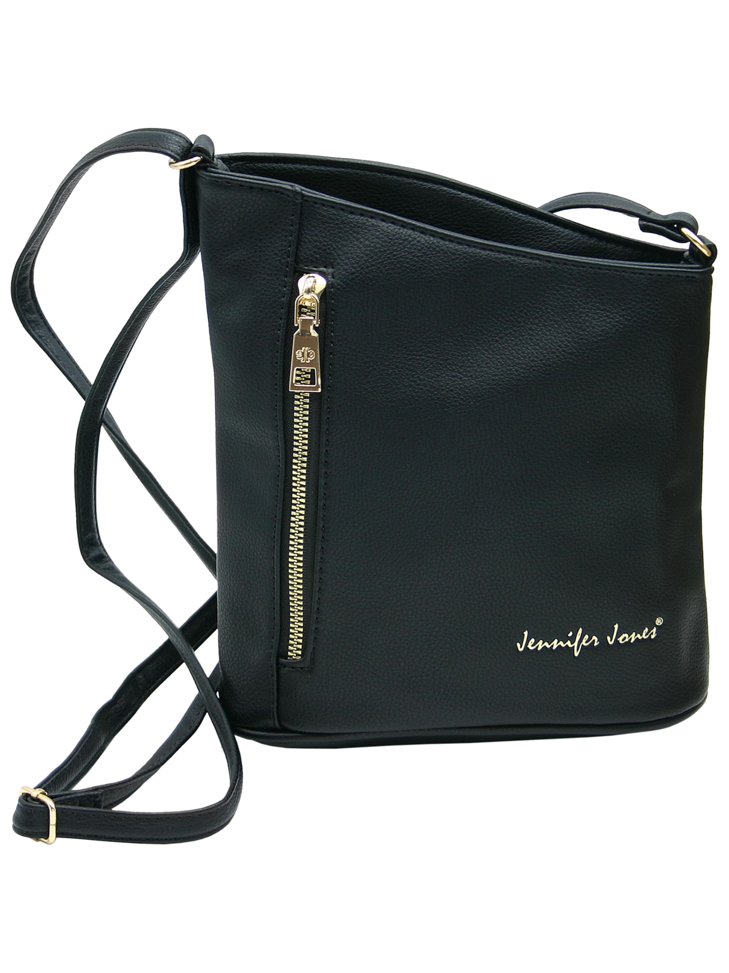 Jennifer Jones Crossbody Bag in Black: front