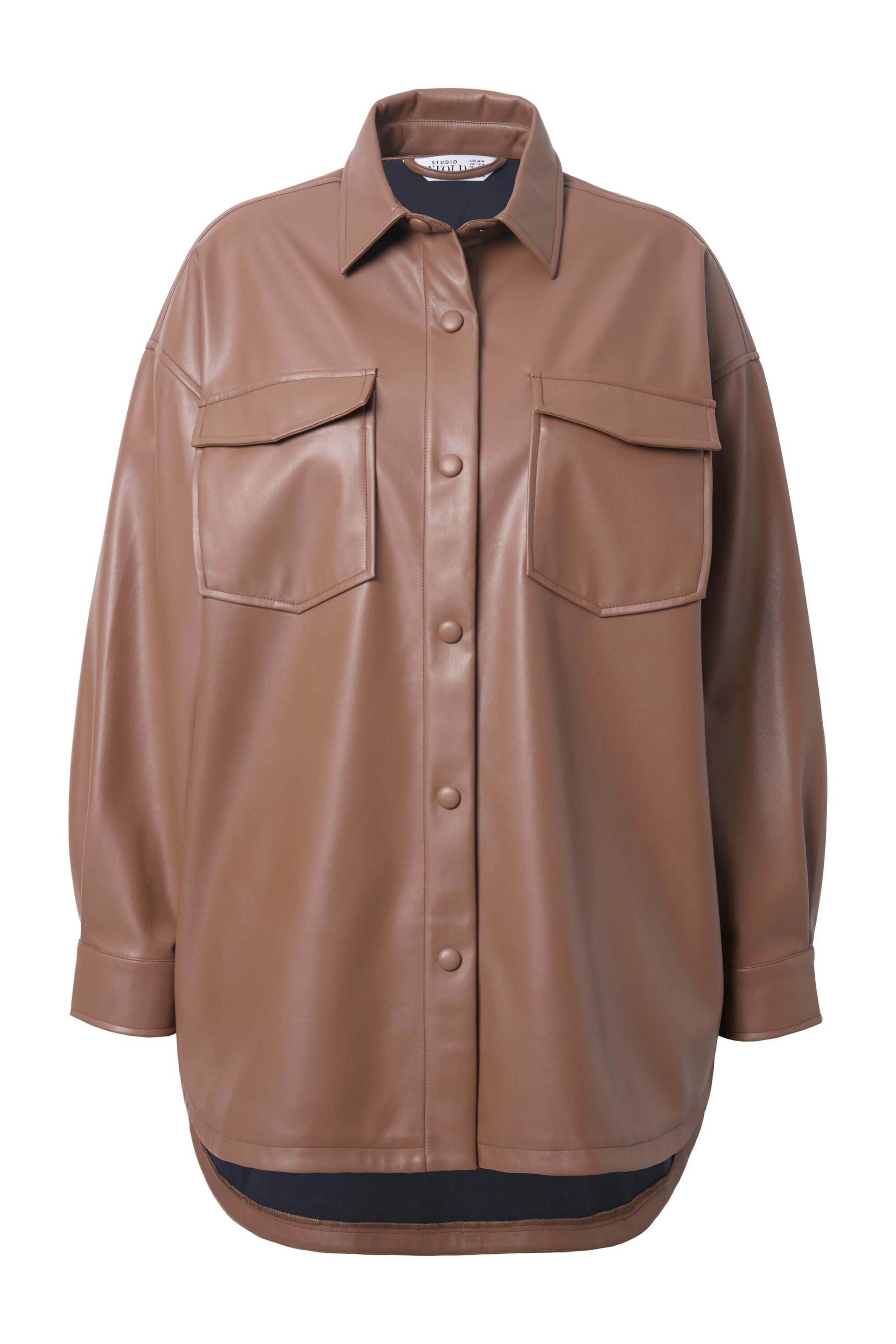 Studio Untold Blouse in Bruin: voorkant