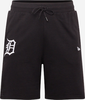 NEW ERA Regular Pants 'LEAGUE ESSENTIALS' in Black: front