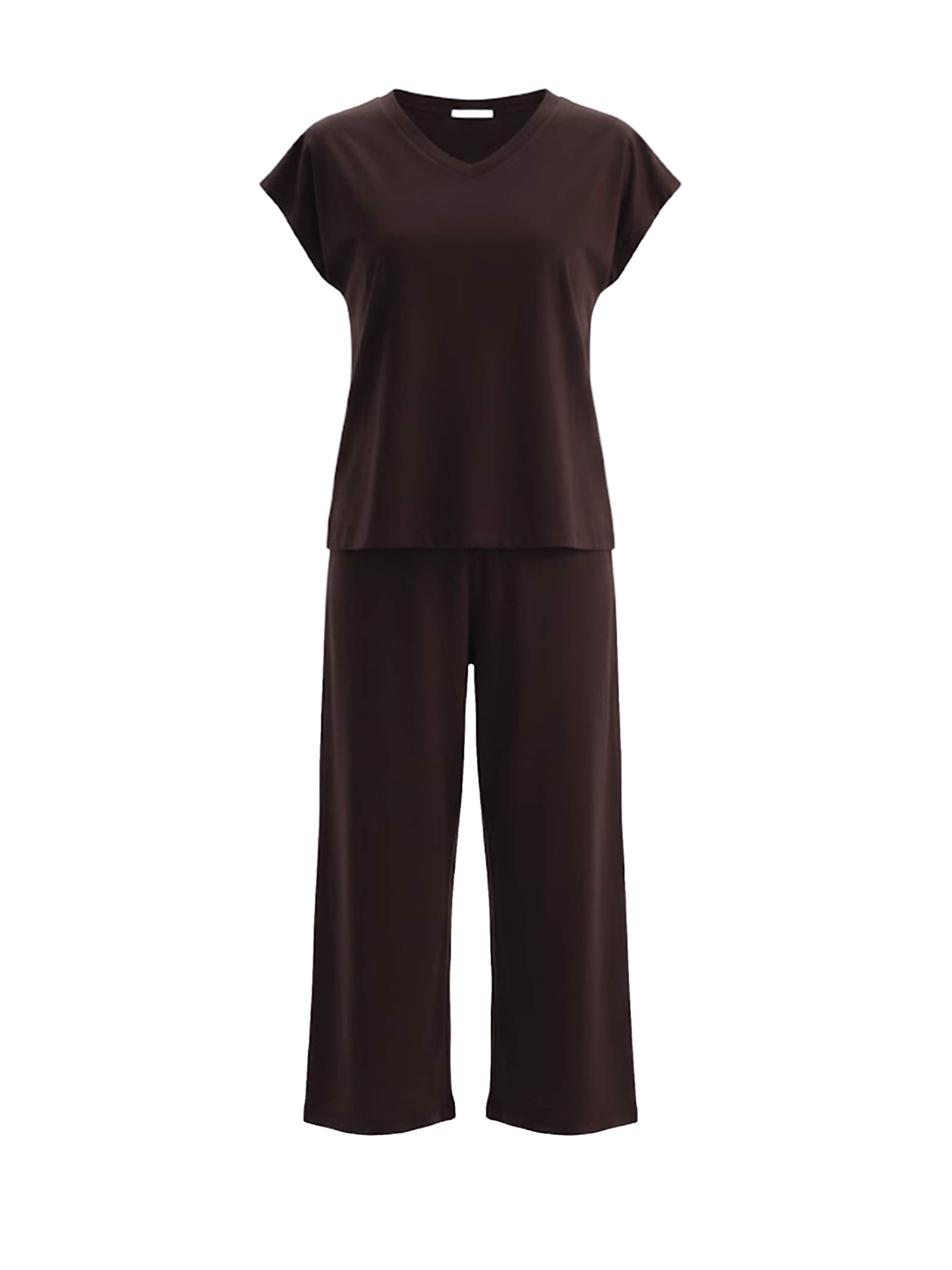 Dagi Пижама в Коричневый: спереди