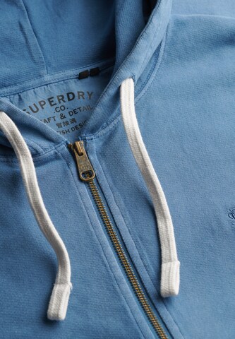 Superdry Sweat jacket 'Essential' in Blue