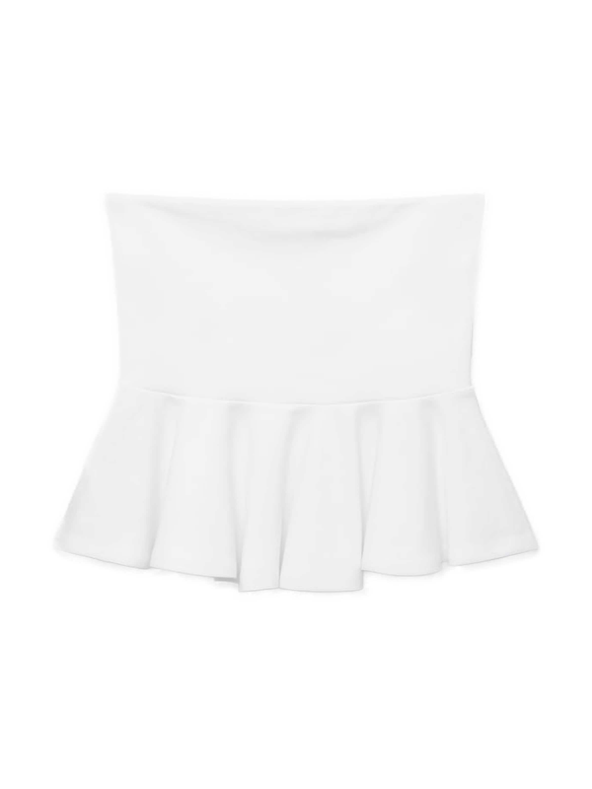 MANGO Topp 'PEPLUM' i vit: framsida