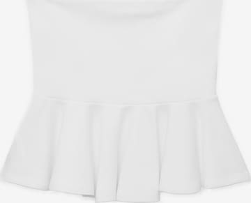 MANGO Topp 'PEPLUM' i vit: framsida
