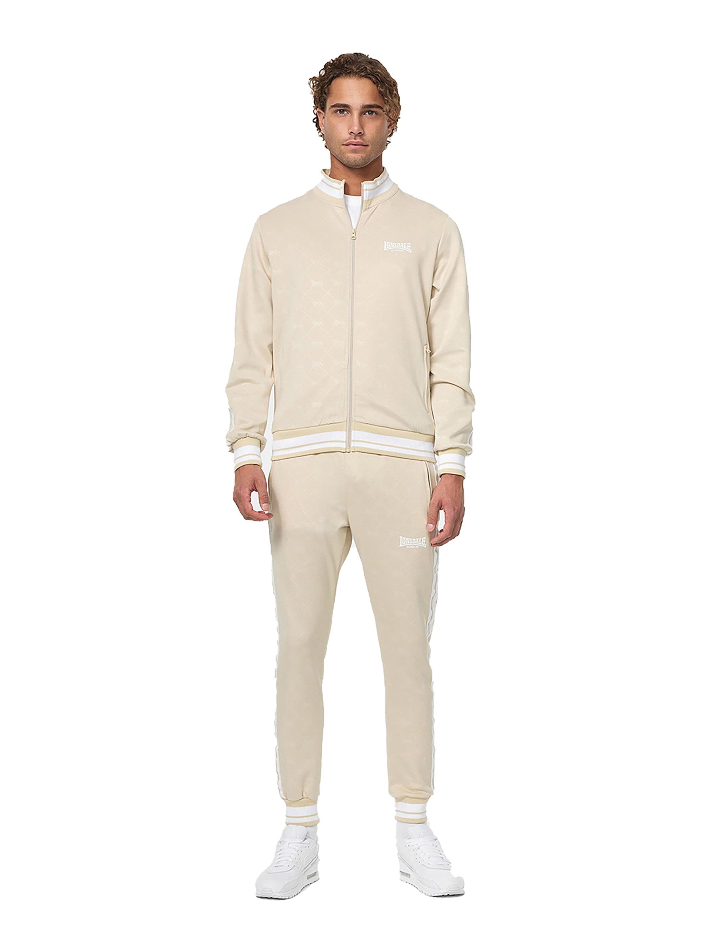 LONSDALE Tracksuit 'Ashwell' in Beige