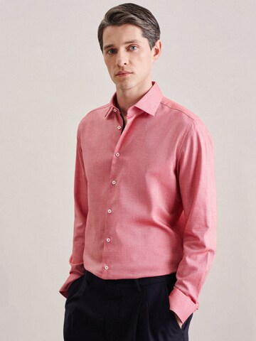 Coupe slim Chemise business SEIDENSTICKER en rose : devant