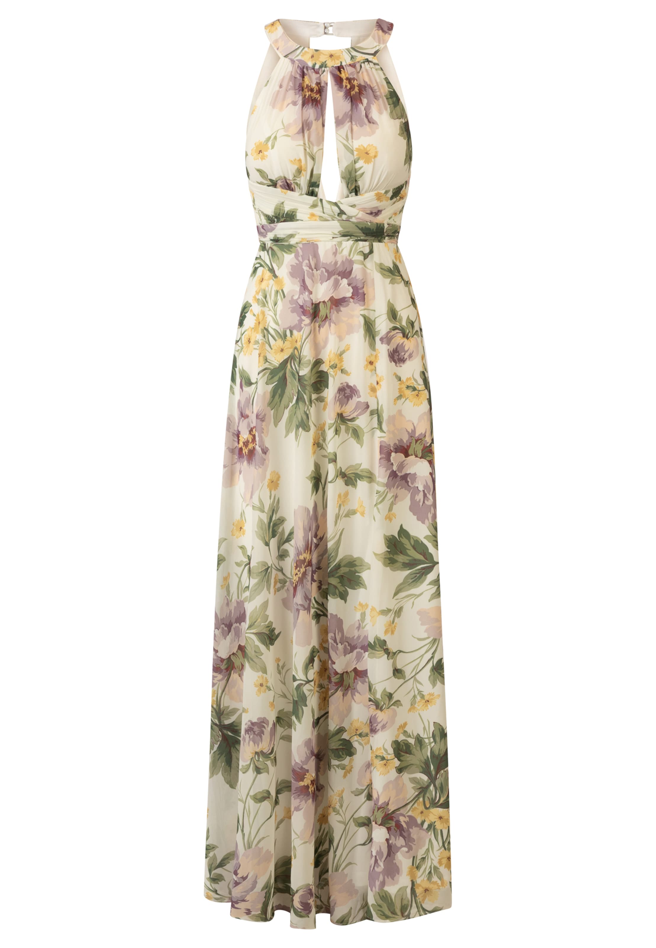 Abito da sera Kraimod di colore giallo / verde / lilla / bianco naturale, Visualizzazione prodotti