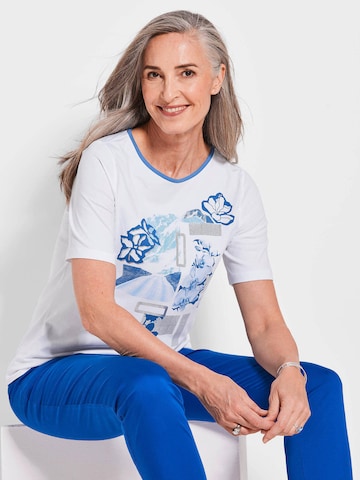 Goldner T-Shirt in Weiß