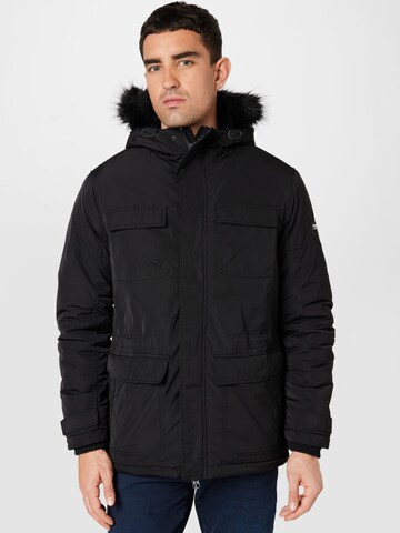 Petrol Industries Winterparka in Zwart: voorkant